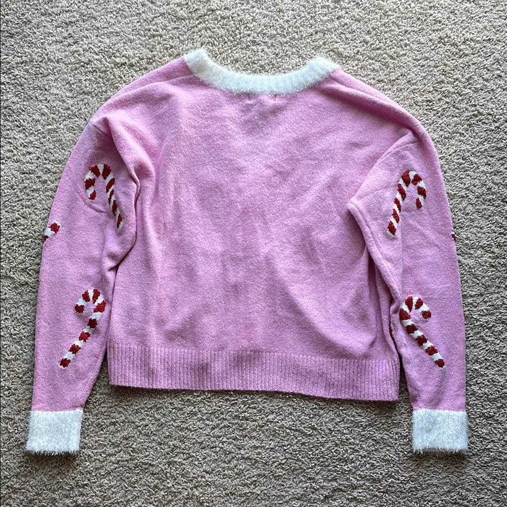 NEW Target 33 Degrees Pink Santa Print Christmas Festive Cardigan Sweater - Picture 13 of 16